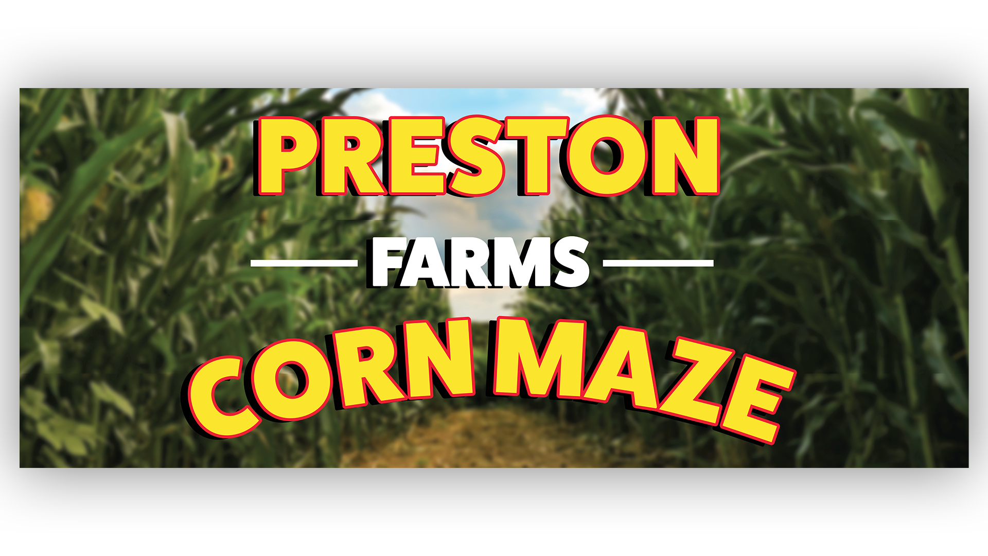 Preston Farms Cornmaze banner illustration